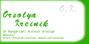 orsolya kreinik business card